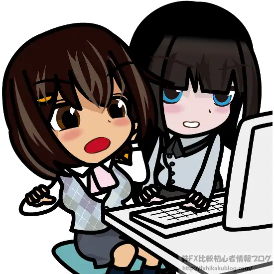 女性に横からパソコンを教える女性 女の子 OL